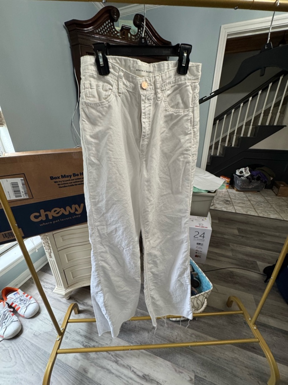 Articles Of Society White High-Rise Wide-Leg Pants